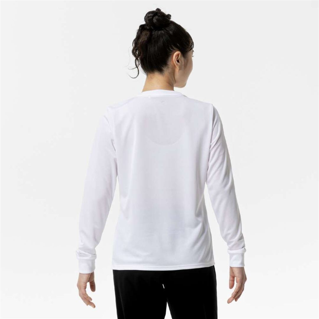 ナビドライTシャツ(長袖／丸首) ホワイト×ライトピンク XL
