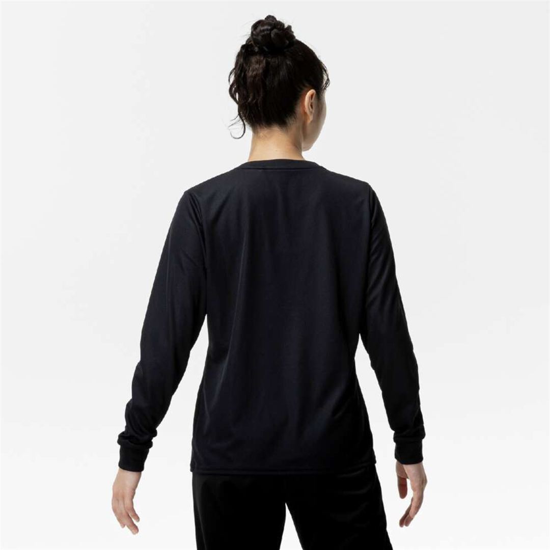 ナビドライTシャツ(長袖／丸首) ブラック×マゼンタ XL