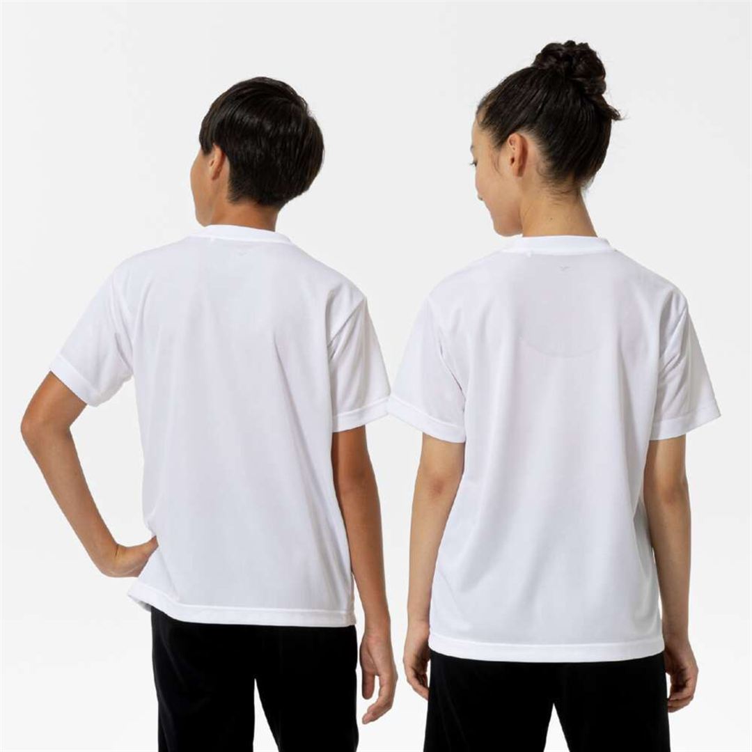 ナビドライTシャツ(半袖／丸首) ホワイト×ブラック 160