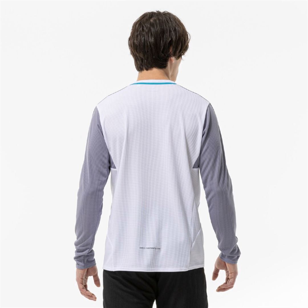 【汗処理／通気】ドライエアロフローTシャツ(長袖) ホワイト S