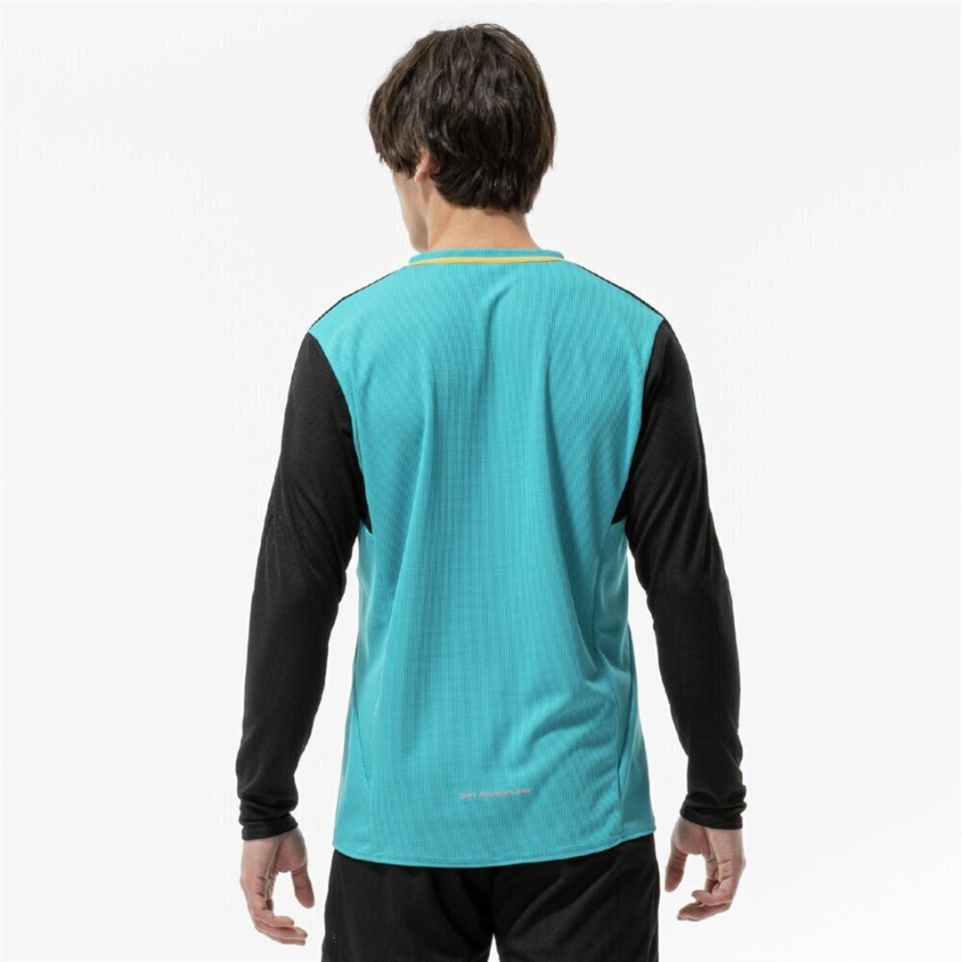 【汗処理／通気】ドライエアロフローTシャツ(長袖) ターコイズ XL