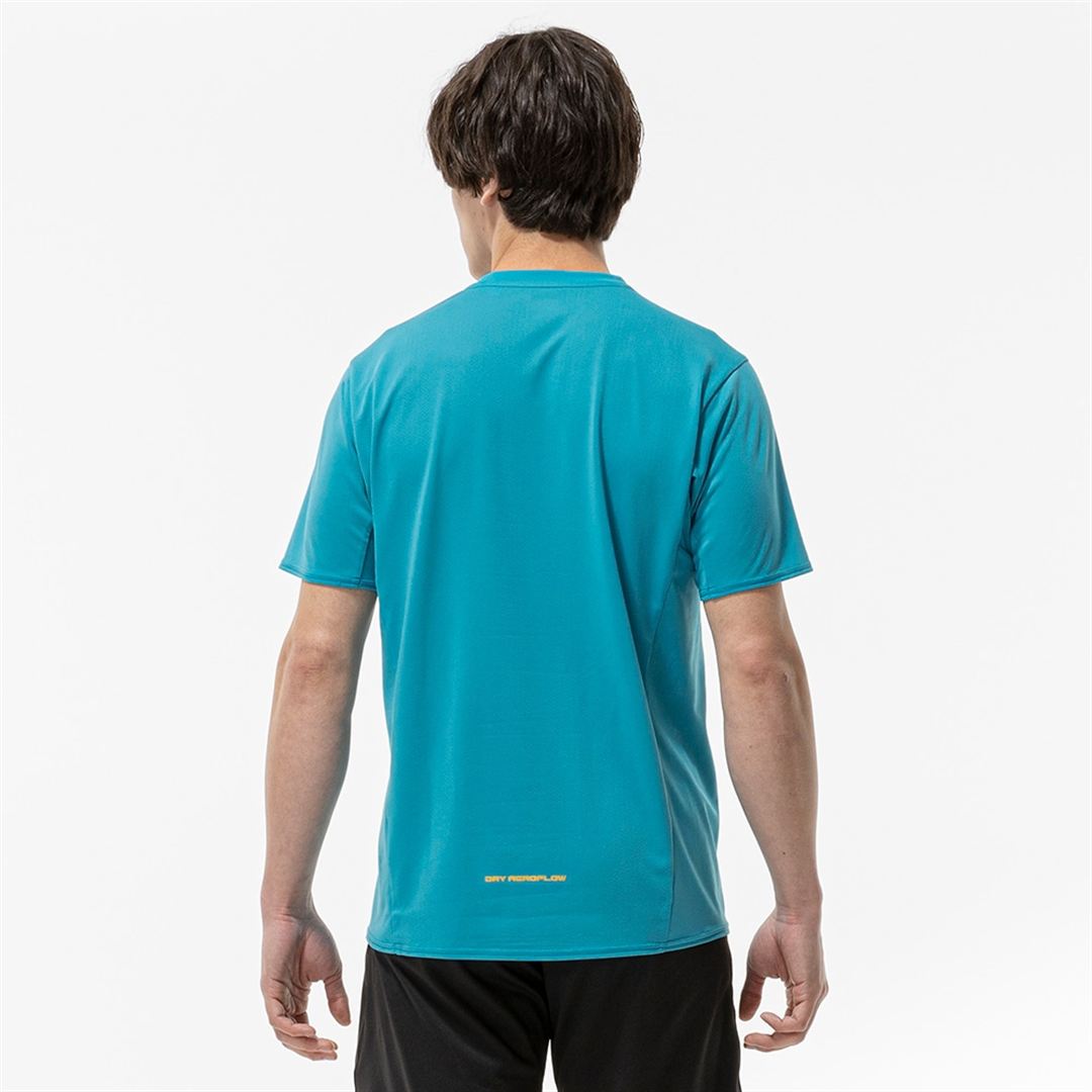 【汗処理／通気／軽量】ドライエアロフローライトTシャツ ターコイズ XL