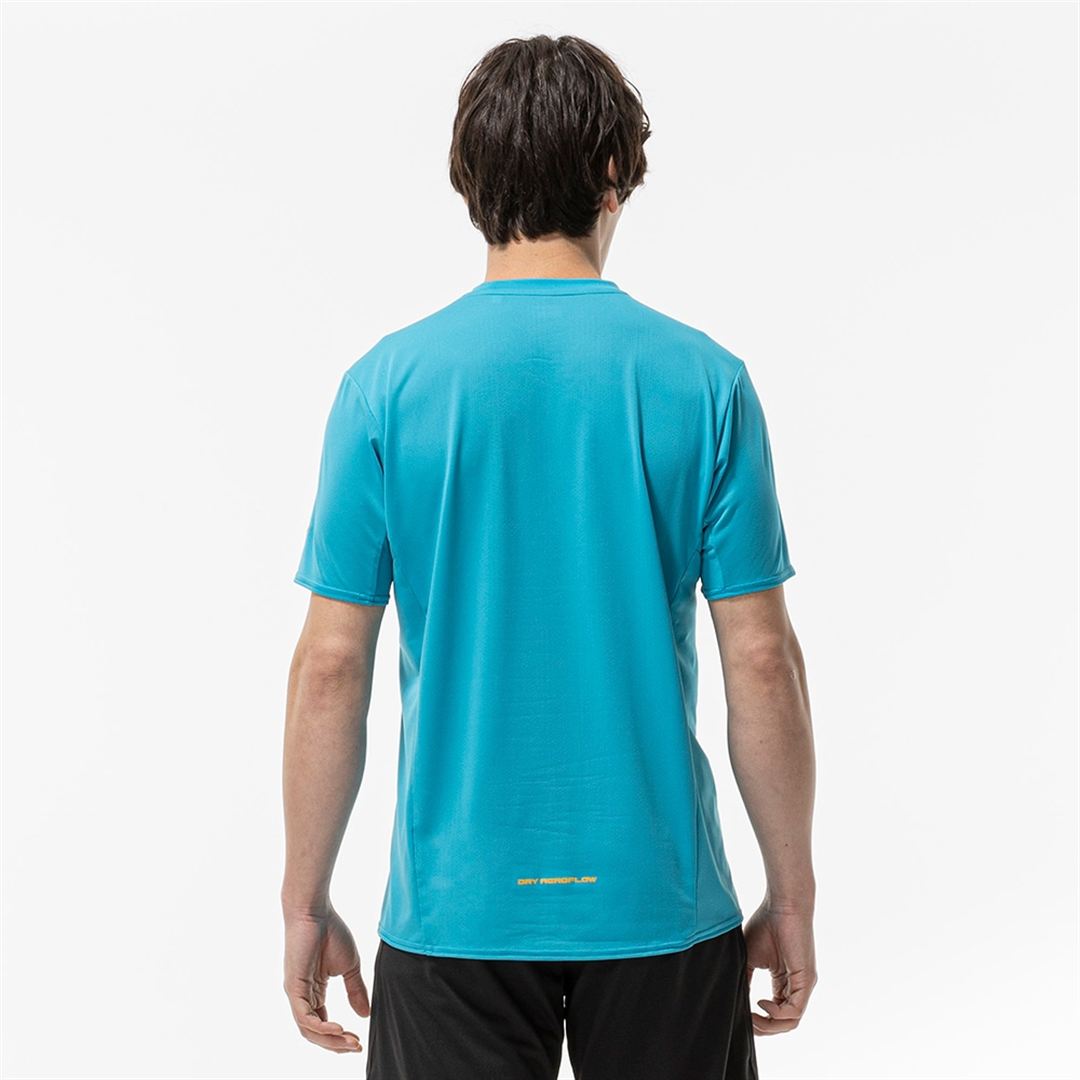 【汗処理／通気／軽量】ドライエアロフローライトTシャツ ターコイズ M