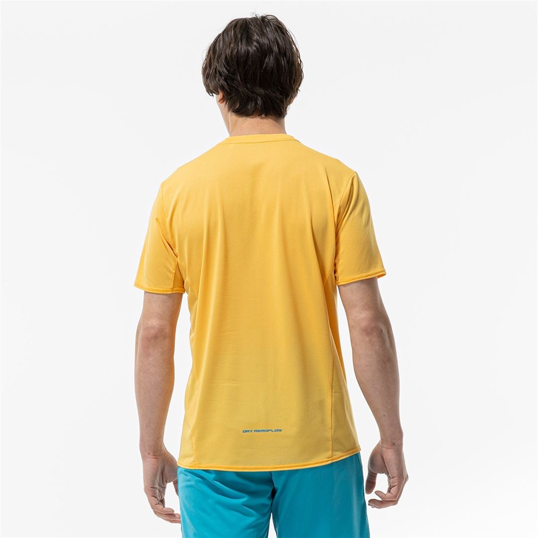 【汗処理／通気／軽量】ドライエアロフローライトTシャツ シトラスイエロー M