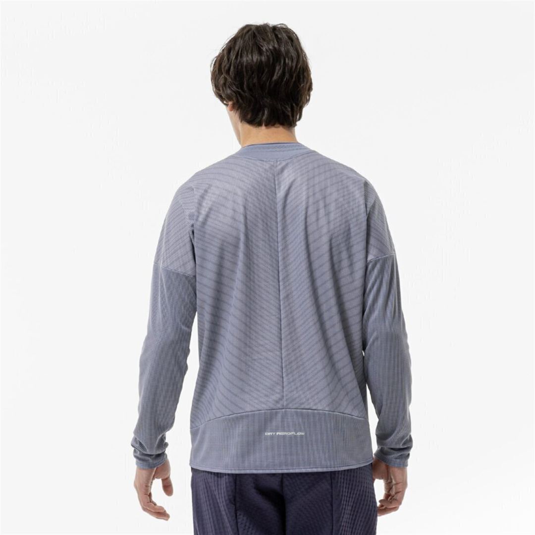 【汗処理／通気】ドライエアロフローTシャツ(長袖) グラナイトグレー XL