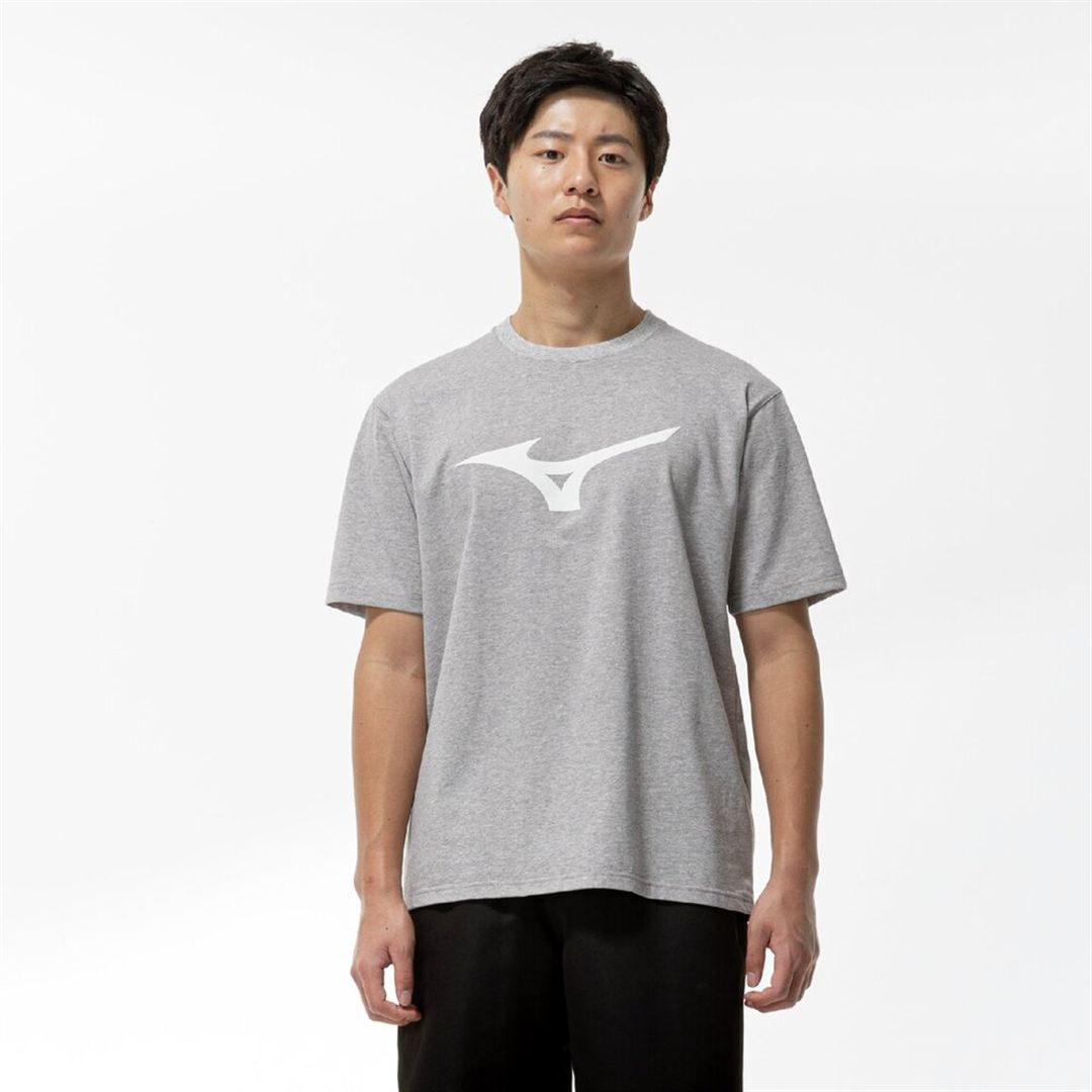 【ミズノ直営限定】THE MZ TEE ビッグロゴTシャツ 杢グレー XL