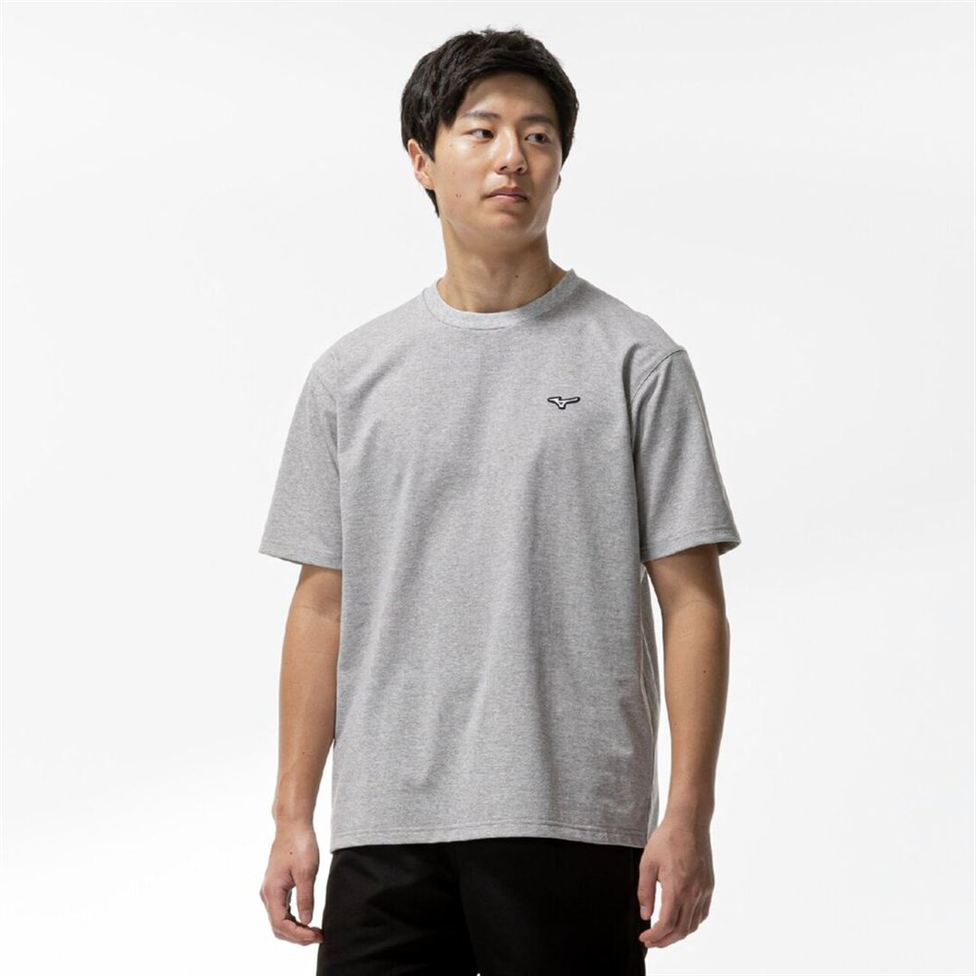 【ミズノ直営限定】THE MZ TEE ワンポイントロゴTシャツ 杢グレー XL