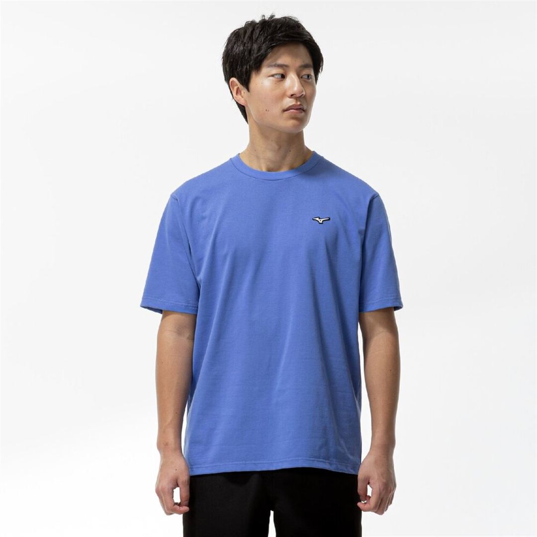 【ミズノ直営限定】THE MZ TEE ワンポイントロゴTシャツ マリンブルー XL