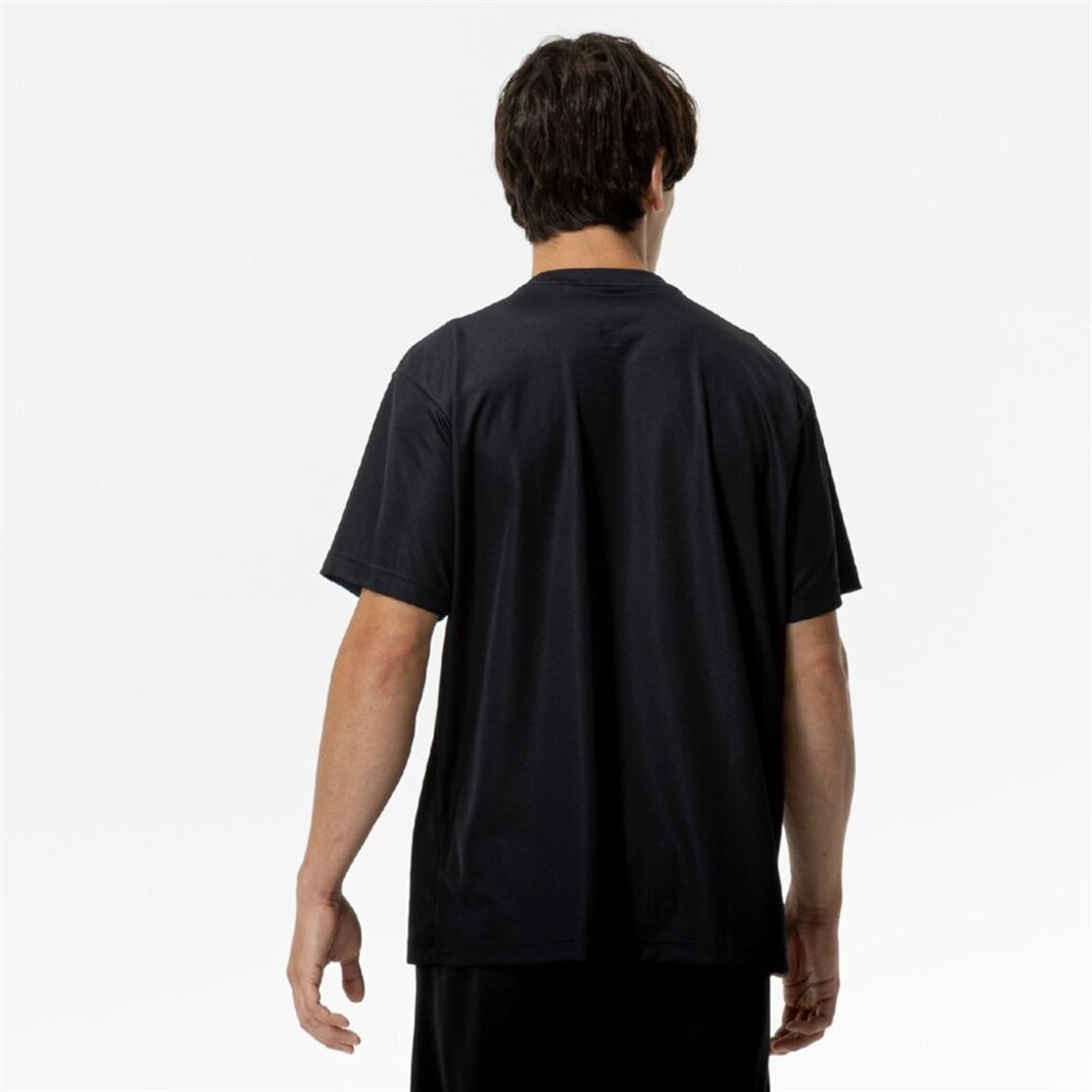ナビドライTシャツ(半袖／丸首／大きいサイズ) ブラック×ホワイト 3L