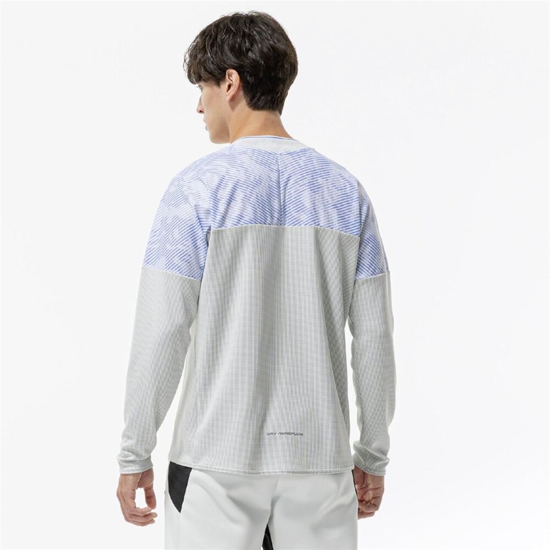 【汗処理／通気】ドライエアロフローTシャツ(長袖) Rホワイト XS