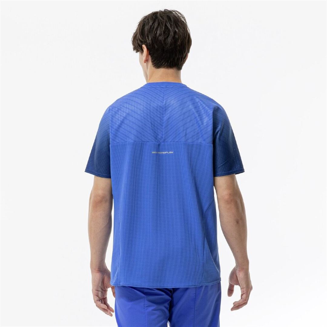 【汗処理／通気】ドライエアロフローTシャツ ダズリングブルー S