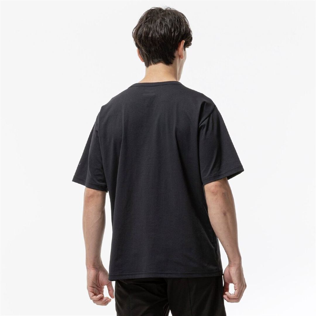 ストレッチソフトドライBIGロゴTシャツ ブラック XL