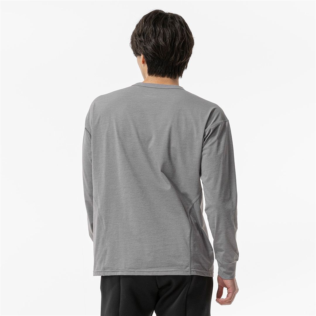 ストレッチソフトドライTシャツ(長袖) フロストグレー XL