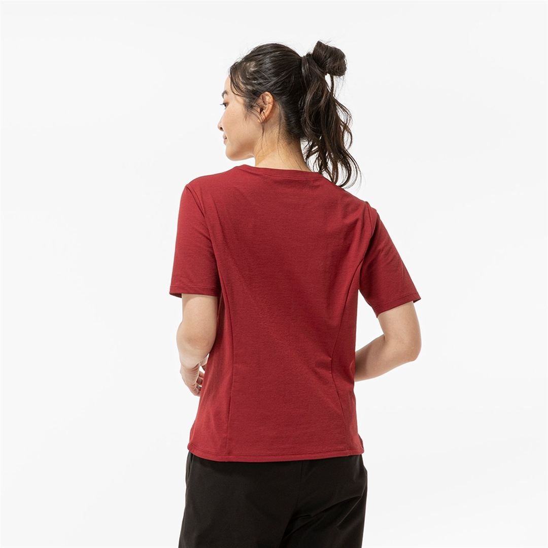 ストレッチソフトドライTシャツ ルバーブレッド XL