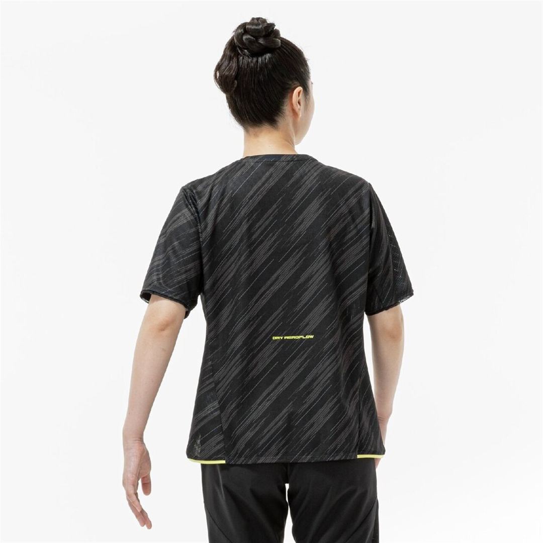 【汗処理／通気】ドライエアロフローグラデーションTシャツ(ワイドシルエット) ブラック S