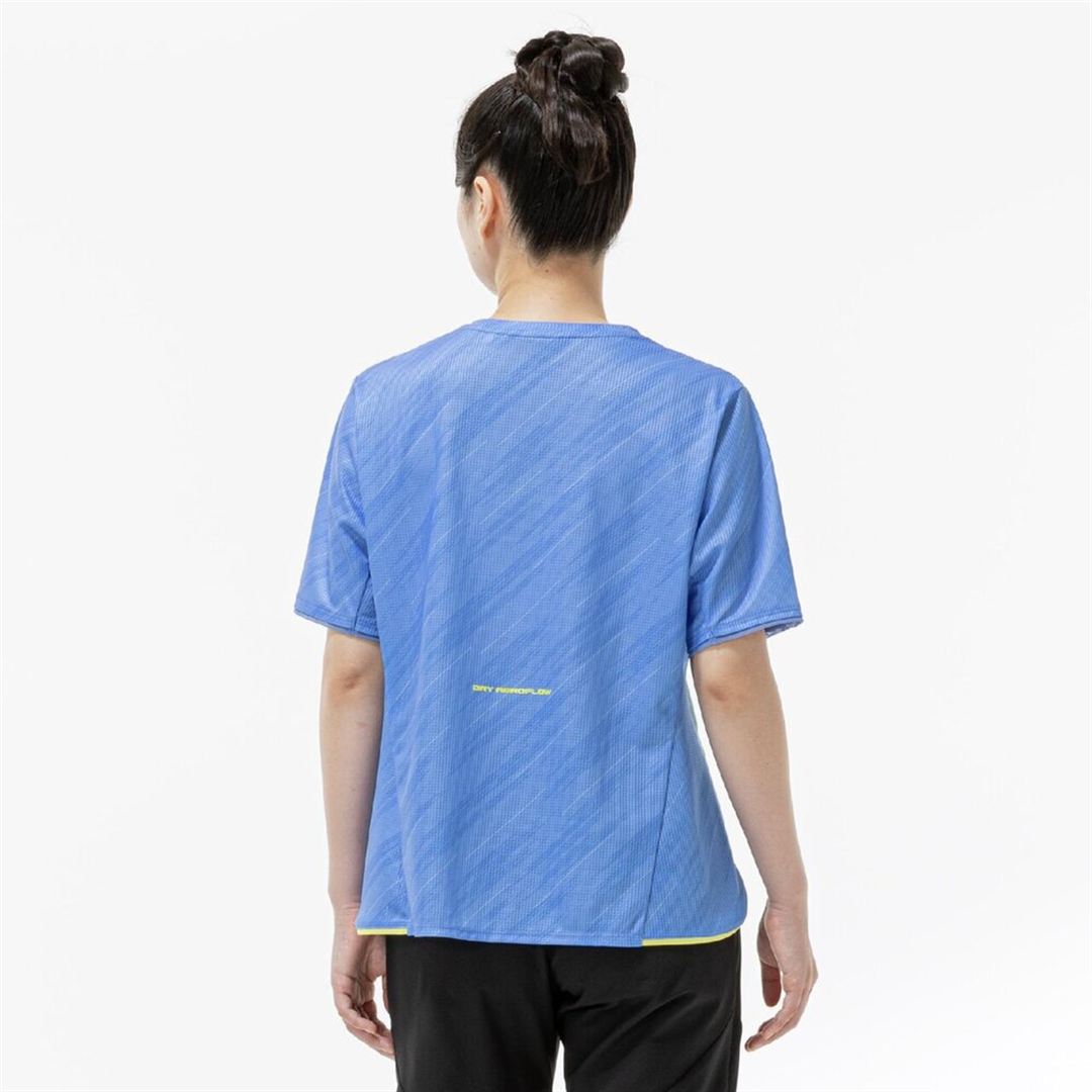 【汗処理／通気】ドライエアロフローグラデーションTシャツ(ワイドシルエット) ヴィスタブルー S