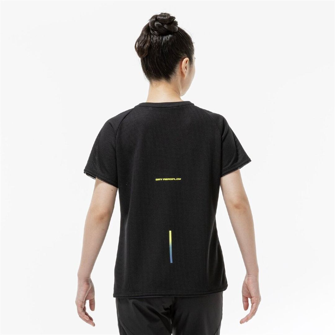 【汗処理／通気】ドライエアロフローTシャツ ブラック S