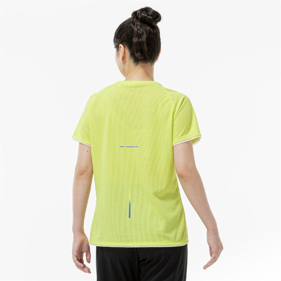 【汗処理／通気】ドライエアロフローTシャツ フォーチューンイエロー S