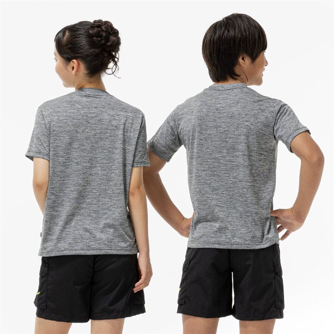 【抗菌防臭／防汚】GACHI Tシャツ ライトグレー杢 120