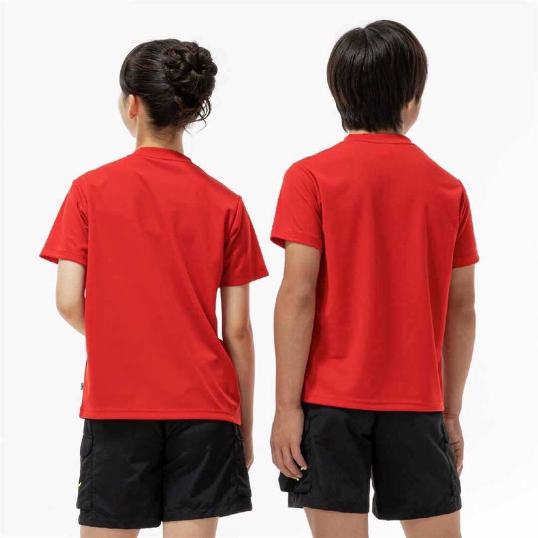 【抗菌防臭／防汚】GACHI Tシャツ チャイニーズレッド 160