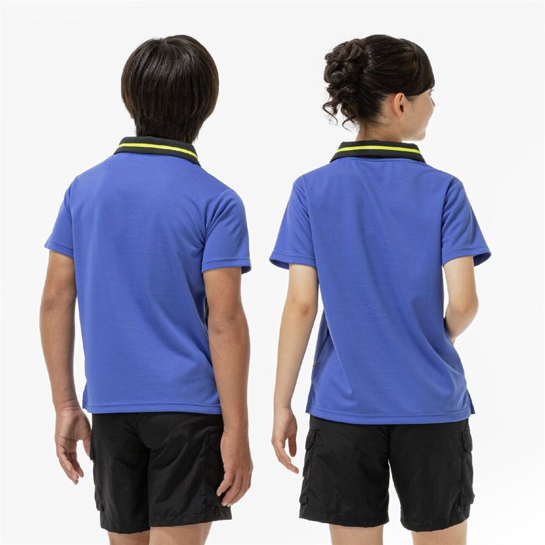 【抗菌防臭／防汚】襟付きGACHI Tシャツ ダズリングブルー 160