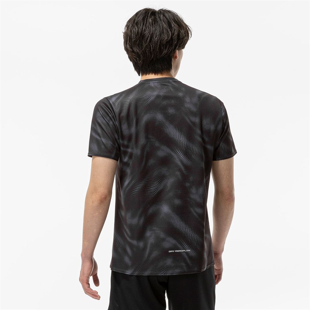 【汗処理／通気】ドライエアロフローTシャツ ブラック S