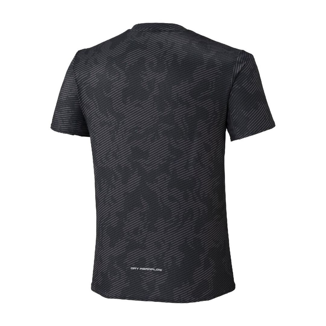 【ミズノ直営限定／汗処理／通気】ドライエアロフローTシャツ ブラック S