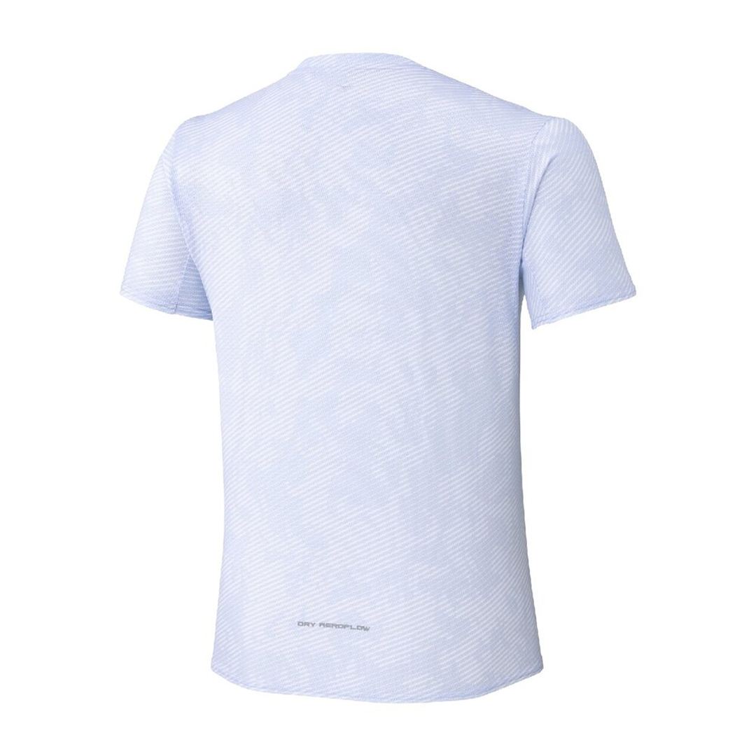 【ミズノ直営限定／汗処理／通気】ドライエアロフローTシャツ ペールブルー S