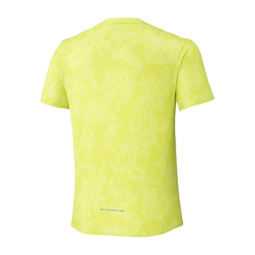 【ミズノ直営限定／汗処理／通気】ドライエアロフローTシャツ イブニングプリムローズ L