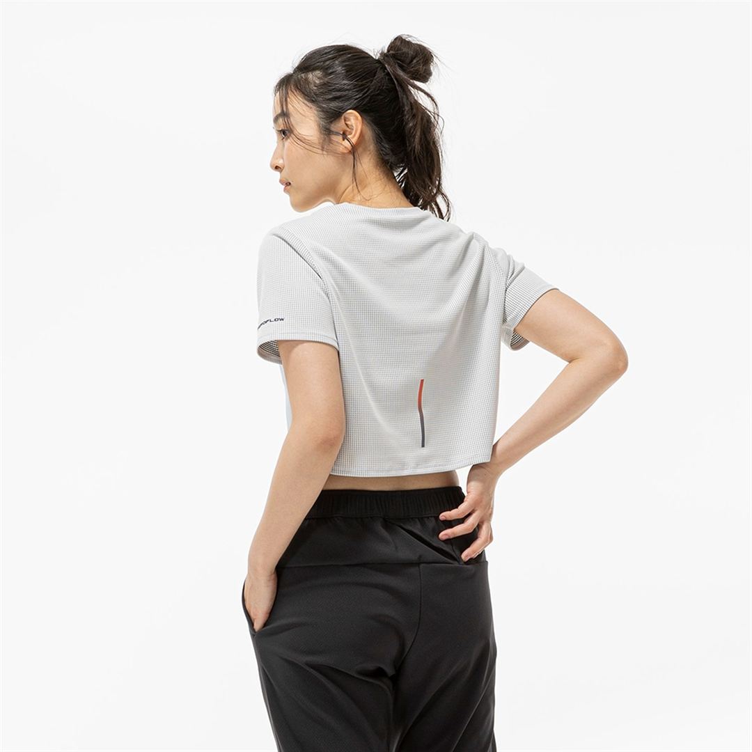 【汗処理／通気】ドライエアロフロークロップドTシャツ スノーホワイト XL