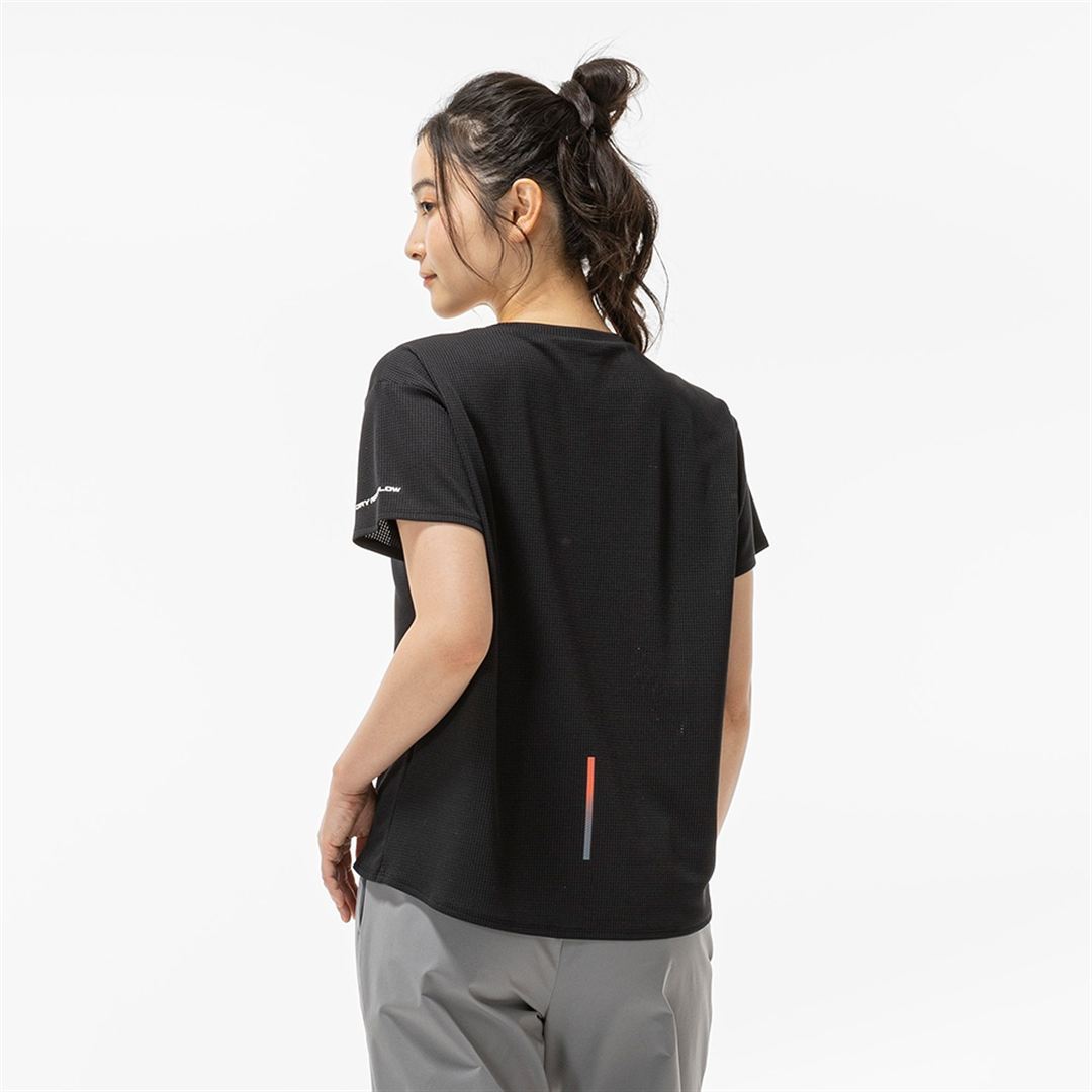 【汗処理／通気】ドライエアロフローTシャツ(ワイドシルエット) ブラック XL