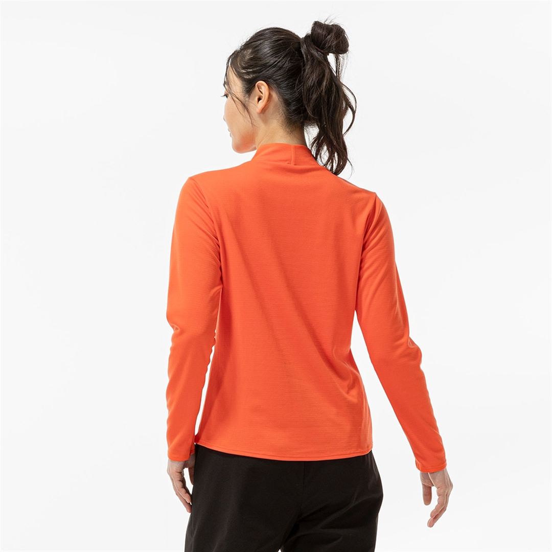 【吸湿発熱】ブレスサーモハイネックTシャツ(長袖) サンストーンオレンジ M