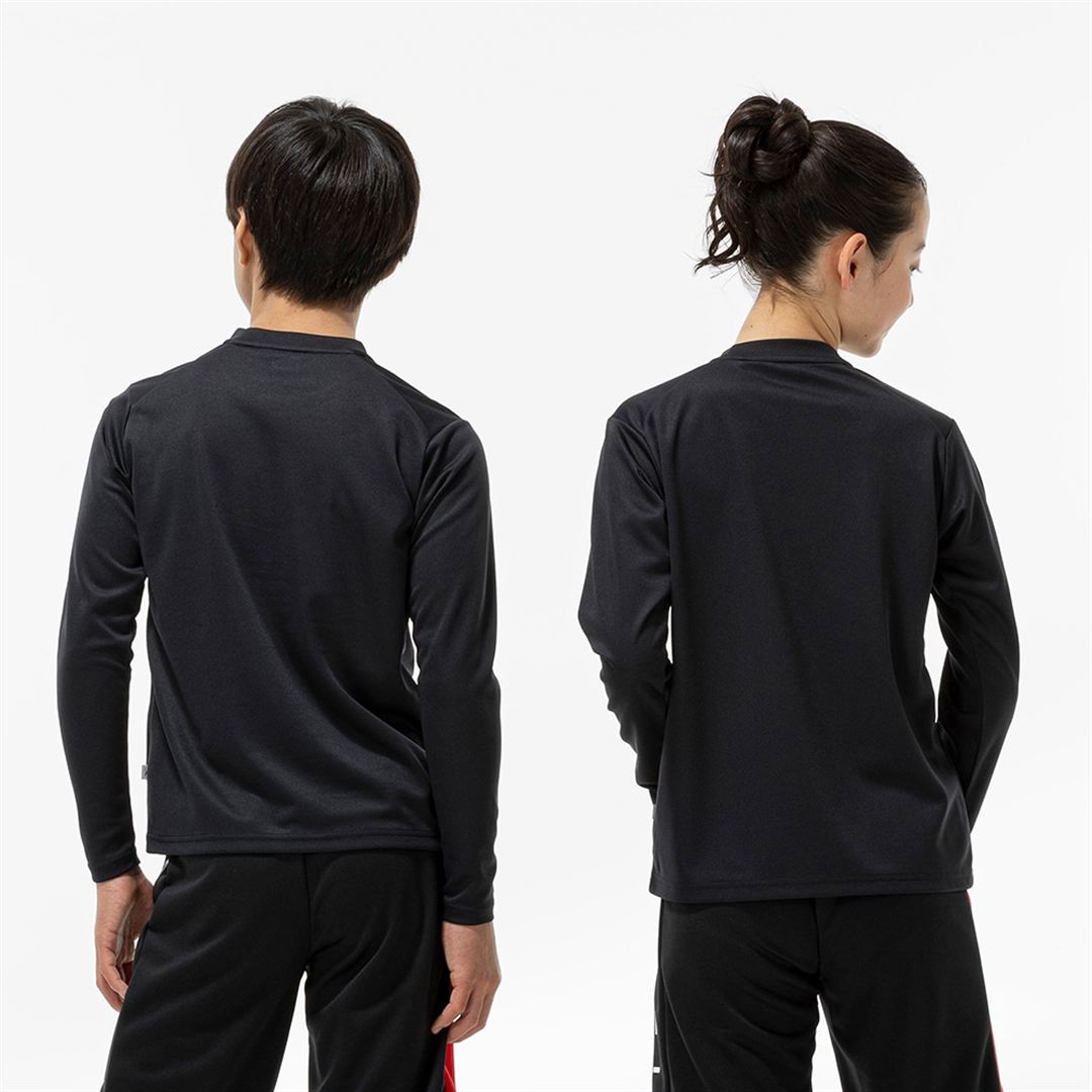 【抗菌防臭／防汚】GACHI Tシャツ(長袖) ブラック 160