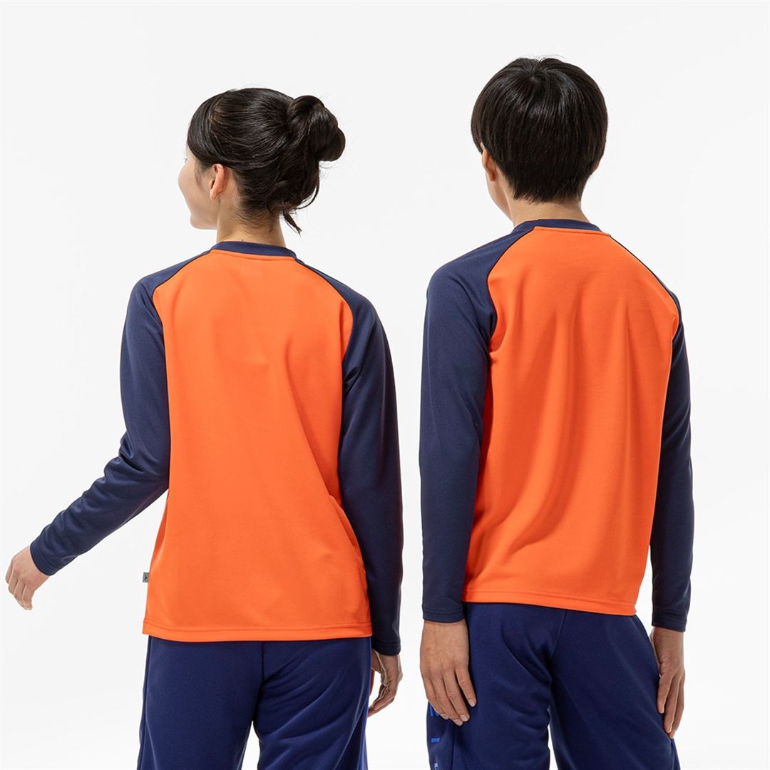 【抗菌防臭／防汚】GACHI Tシャツ(長袖) サンストーンオレンジ 150