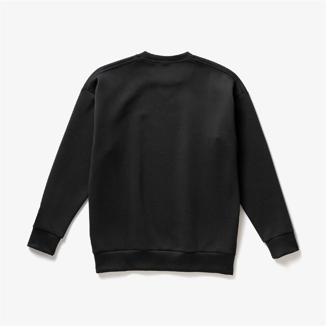【ミズノ直営限定】ルーズフィットスウェットクルー ブラック杢 XS