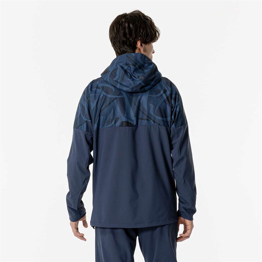 ストレッチクロスフーディ ページエントブルー XL