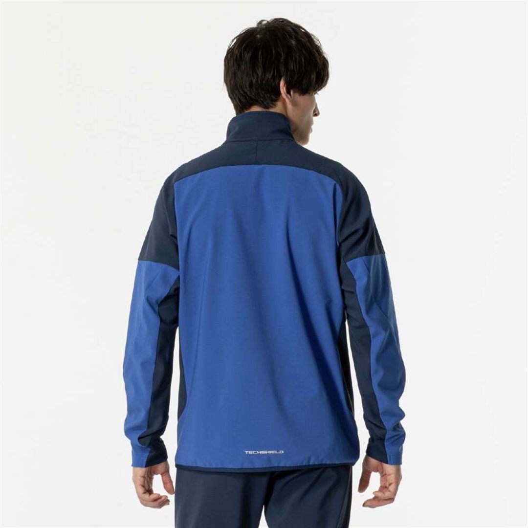 【ストレッチ／防風】テックシールドジャケット クラシックブルー S