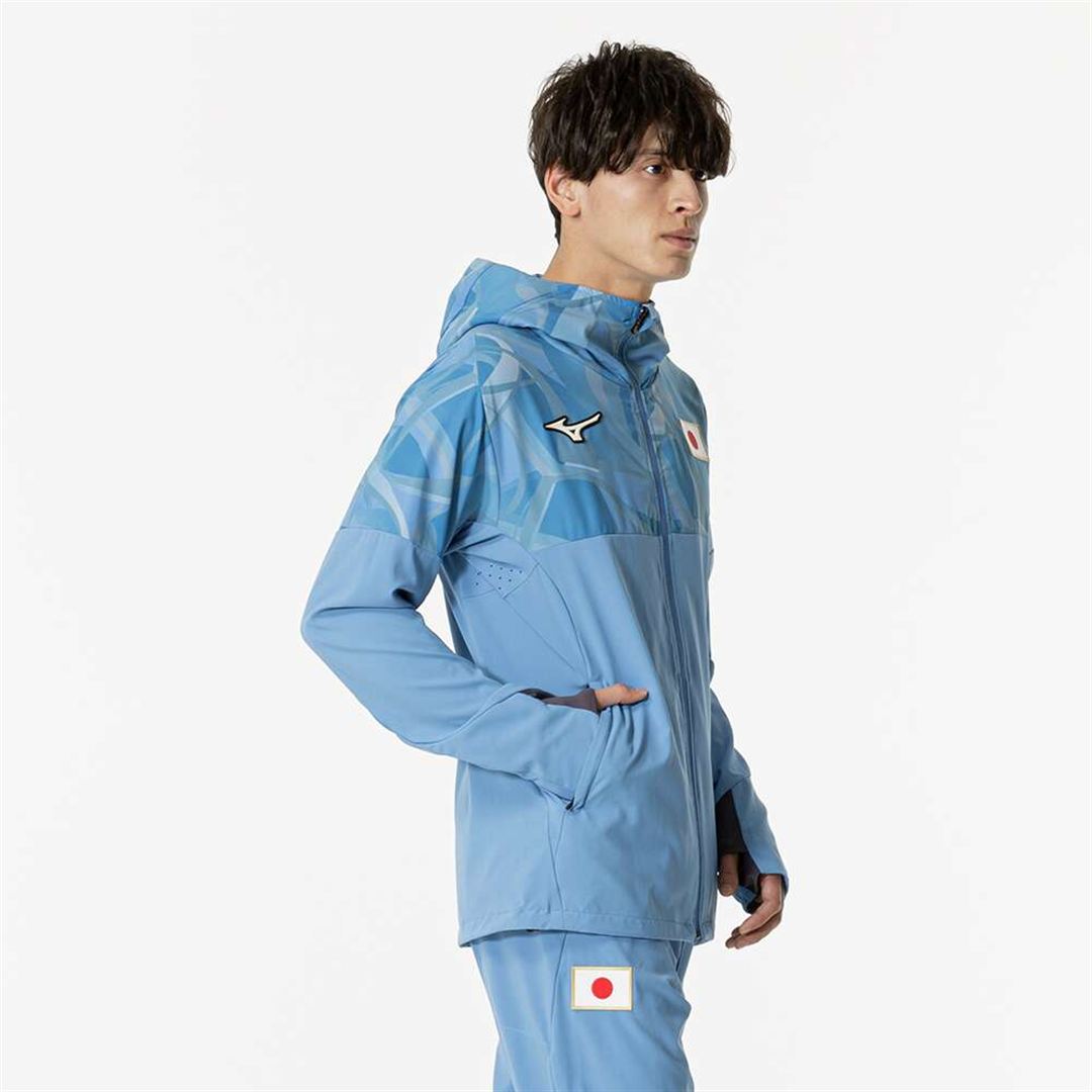 オーセンティックストレッチクロスフーディ パリジャンブルー XS