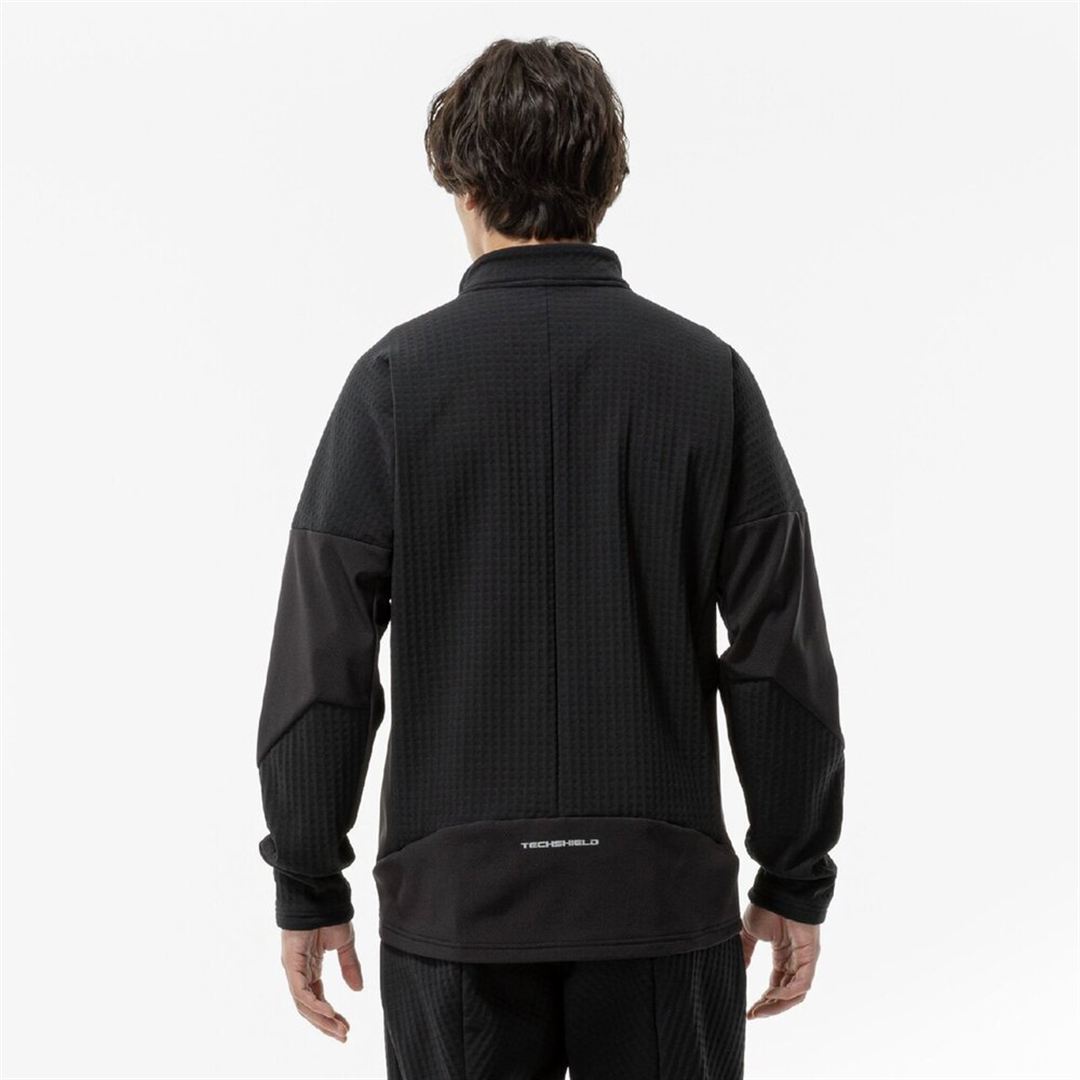 【ストレッチ／防風】テックシールドハイブリッドジャケット ブラック XS