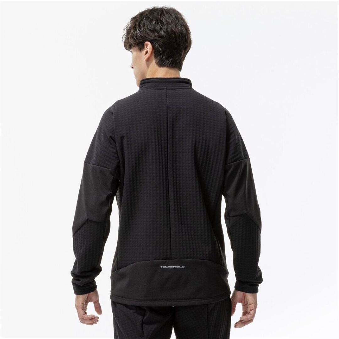 【ストレッチ／防風】テックシールドハイブリッドジャケット ブラック XL