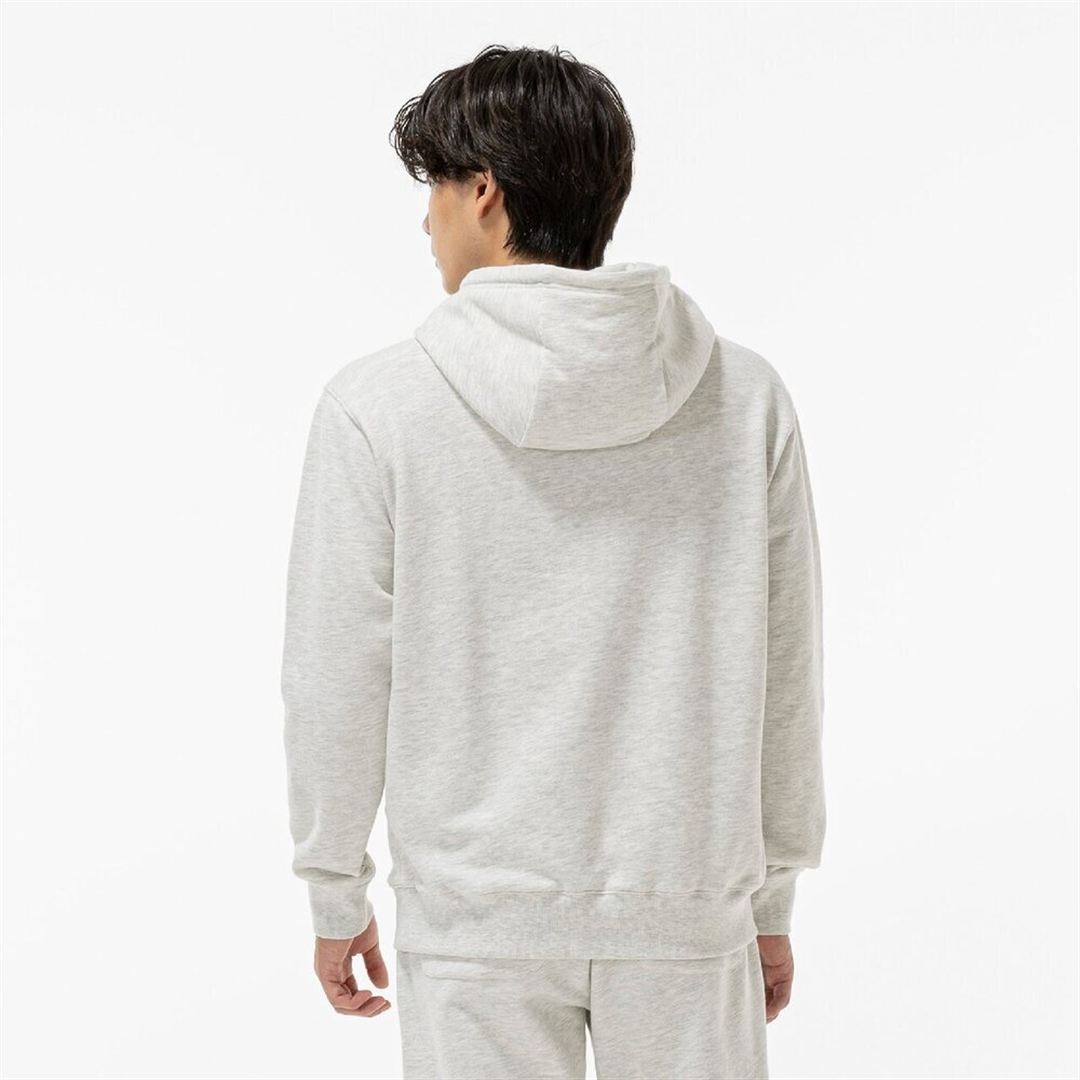 THE MZ SWEAT ワンポイントロゴスウェットフーディ オートミール杢 XL