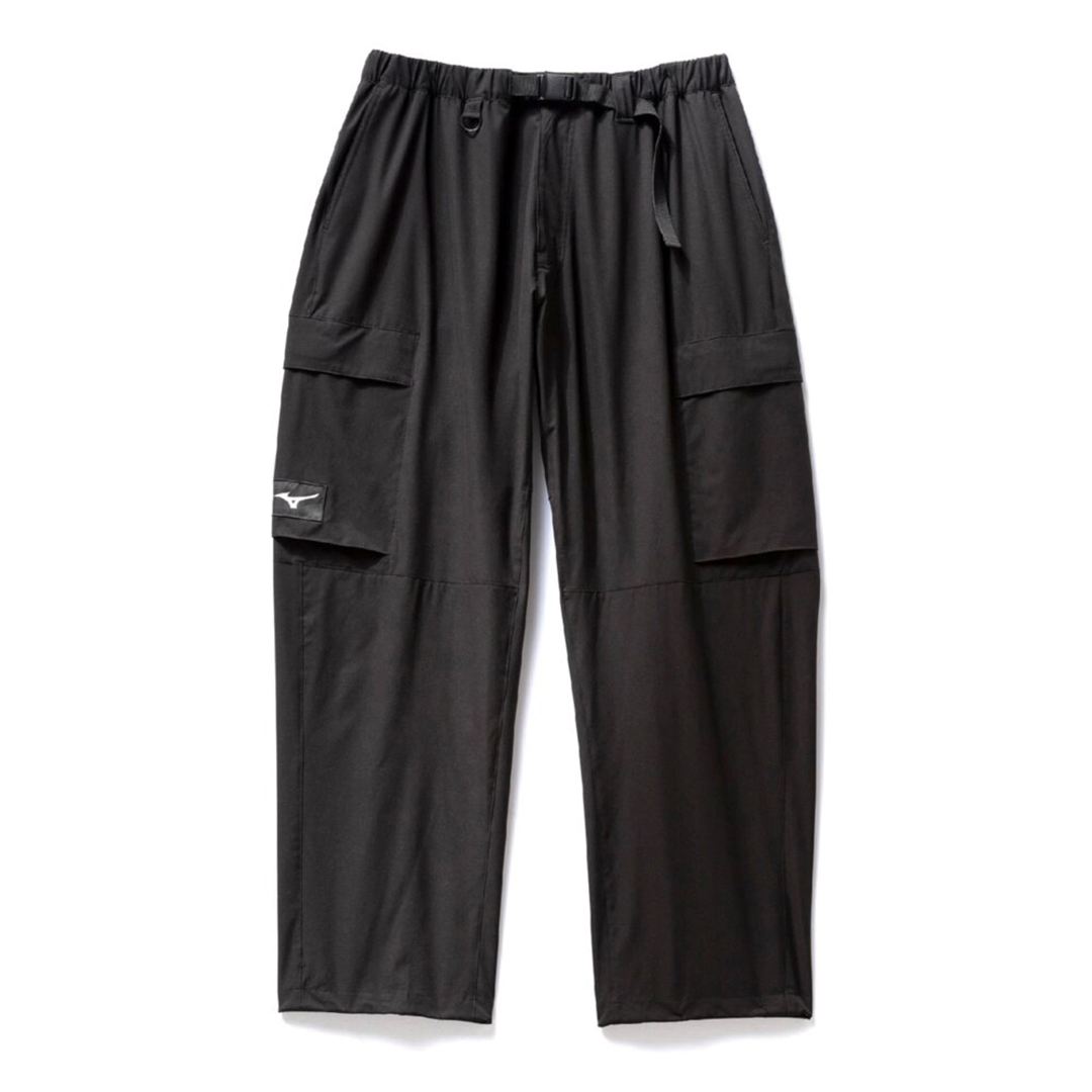 ルーズフィットストレッチロングパンツ ブラック XS