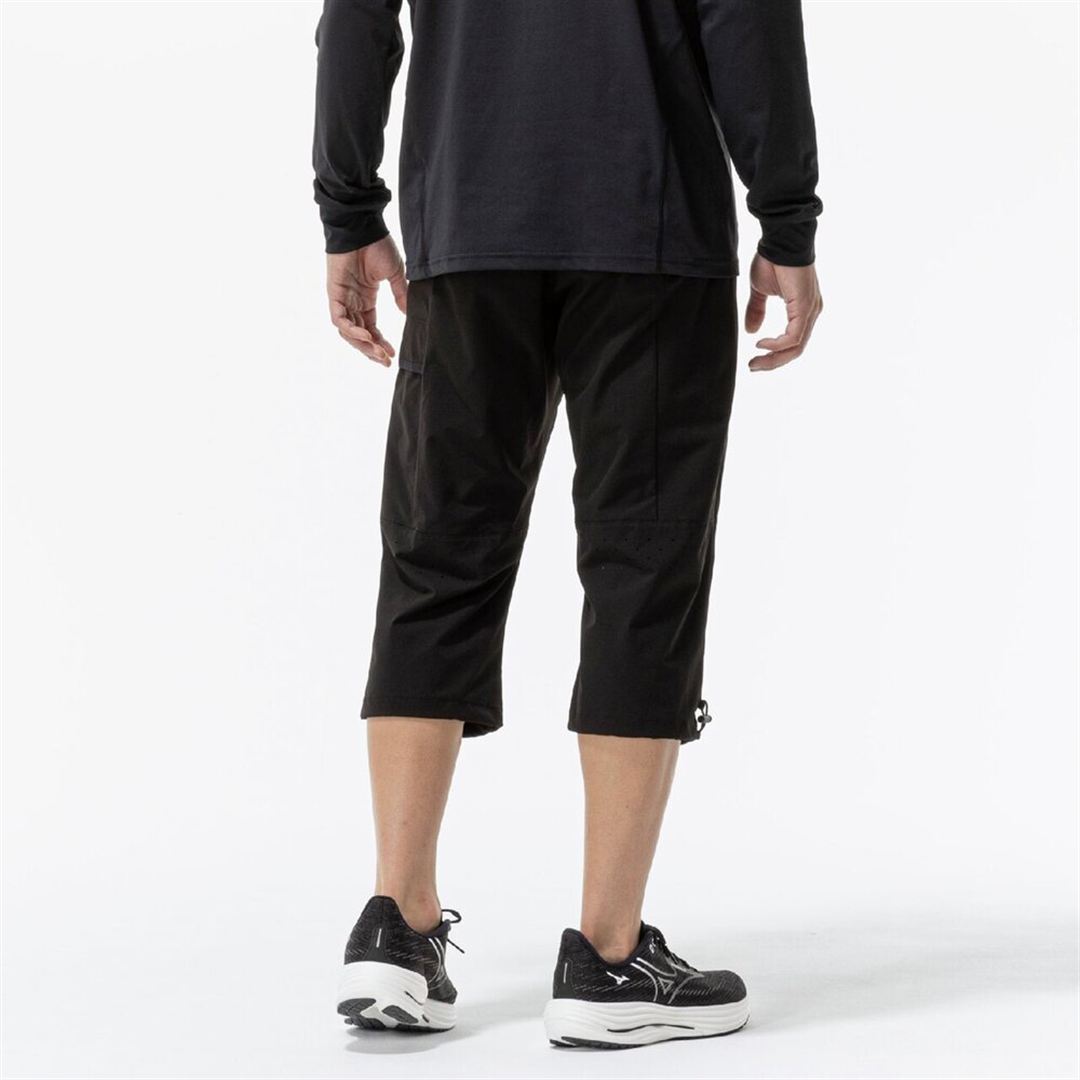 ストレッチウーブン7分丈パンツ ブラック XL