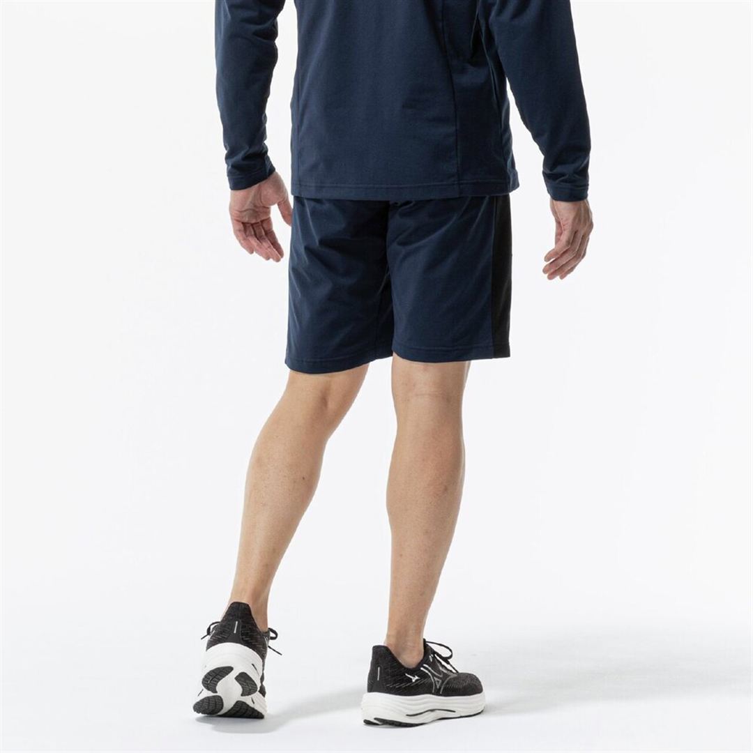 ライトストレッチニットハーフパンツ ドレスネイビー×ブラック XS