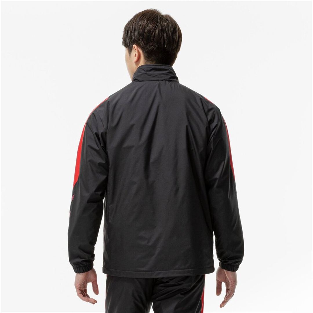 【吸湿発熱】MCライン ブレスサーモウォーマージャケット ブラック×チャイニーズレッド 2XL