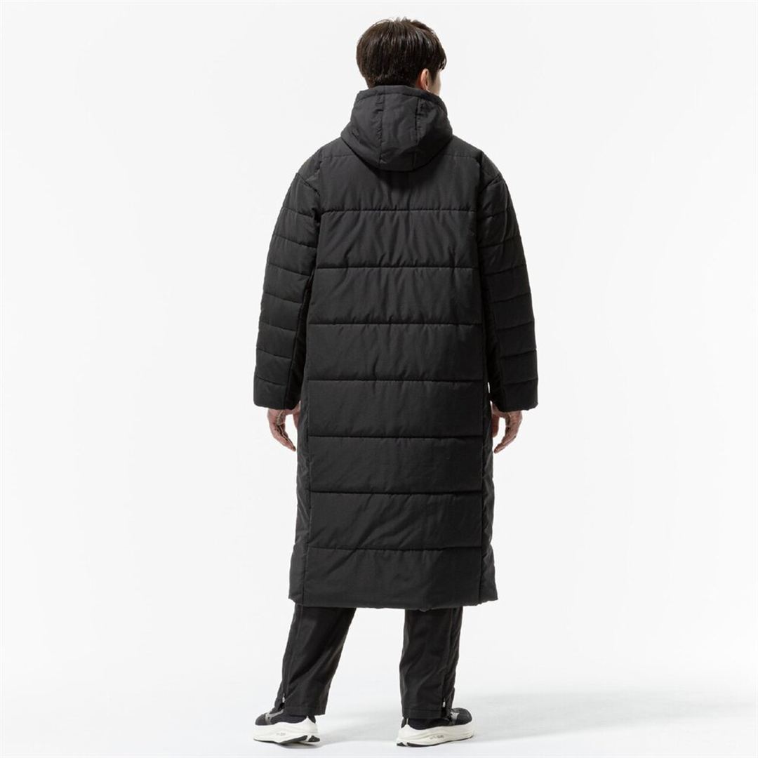 中綿ロングコート ブラック×ブラック XS