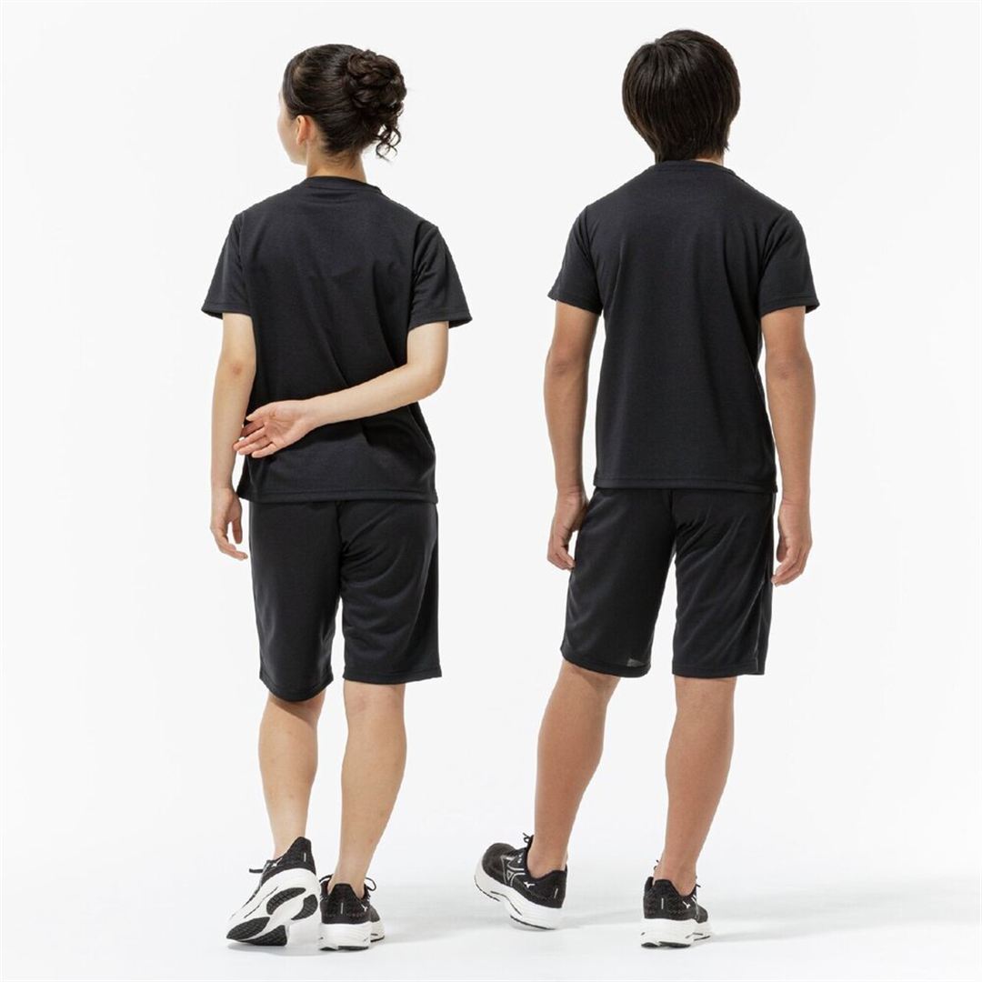 Tシャツ／ハーフパンツセット ブラック×ブラック 120