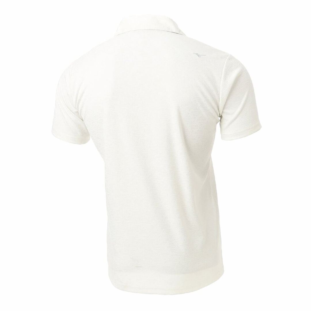 MIZUNOモノグラムジャカード半袖シャツ ホワイト XL