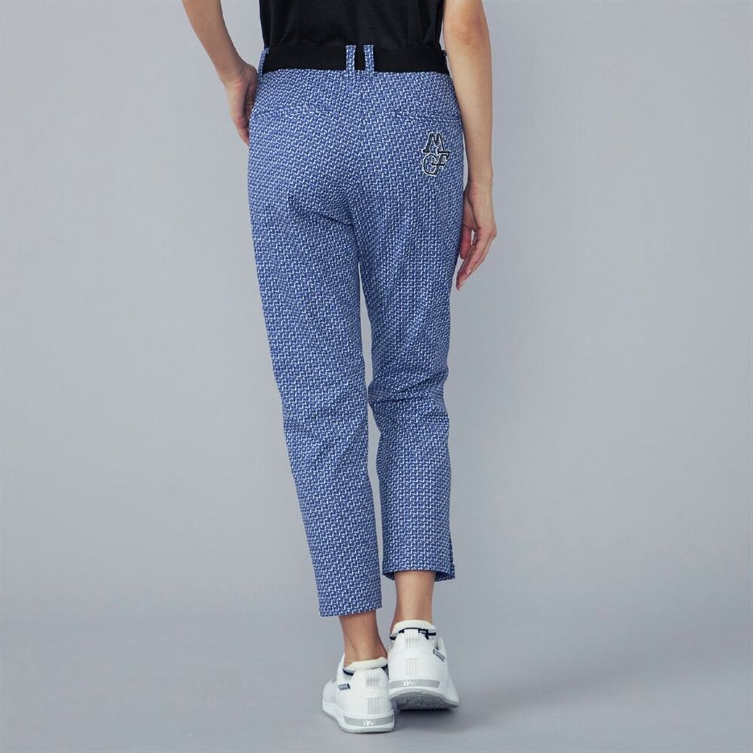 【MGFコレクション】コンフェッティ柄ロングパンツ ネイビー S