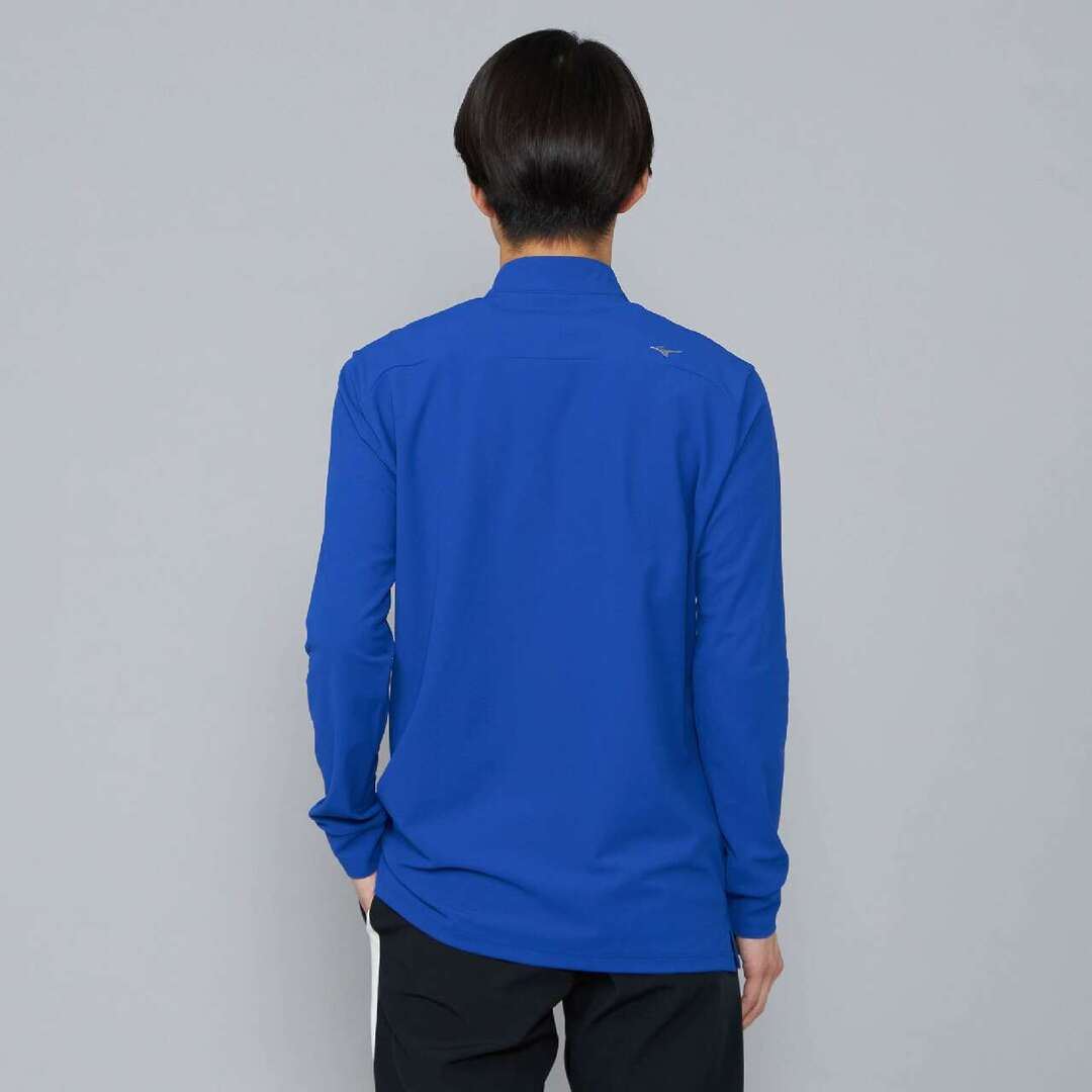 ロングスリーブハーフジップシャツ サーフブルー XL